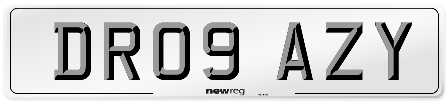 DR09 AZY Number Plate from New Reg